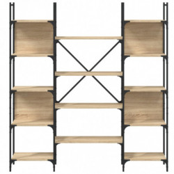 Bücherregal Sonoma-Eiche 155,5x24x166,5 cm Holzwerkstoff