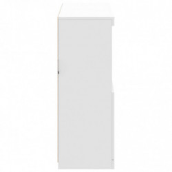 Sideboard mit LED-Leuchten Weiß 81x37x100 cm