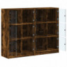 Bücherregal mit Türen Räuchereiche 136x37x109 cm Holzwerkstoff