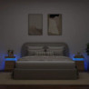Nachttische mit LED-Leuchten 2 Stk. Sonoma Eiche 35x39x55 cm