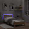 Bettgestell mit Kopfteil & LED-Leuchten Sonoma-Eiche 100x200 cm