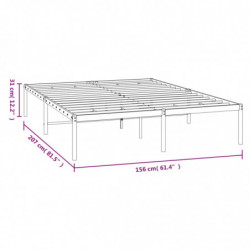 Bettgestell Metall Schwarz 150x200 cm