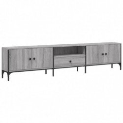 TV-Schrank mit Schublade Grau Sonoma 200x25x44 cm Holzwerkstoff