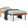 Seniorenbett Wachsbraun 90x200 cm Massivholz Kiefer