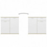 Sideboard Weiß Sonoma-Eiche 80x36x75 cm Holzwerkstoff