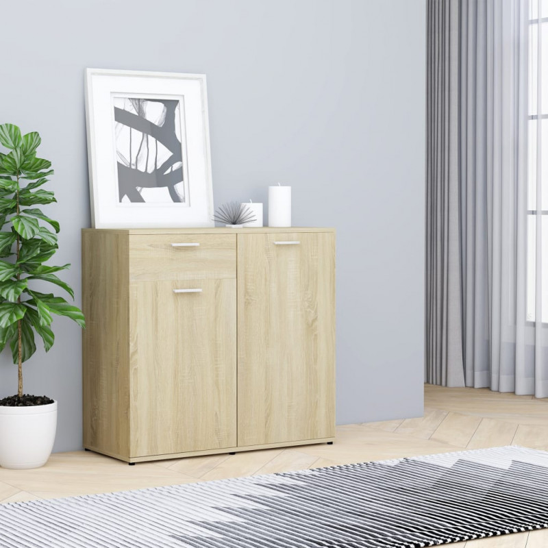 Sideboard Sonoma-Eiche 80x36x75 cm Holzwerkstoff