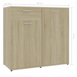 Sideboard Sonoma-Eiche 80x36x75 cm Holzwerkstoff