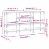 Konsolentisch Braun Eichen-Optik 160x29x80 cm Holzwerkstoff