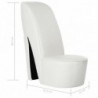 Stuhl in Stöckelschuh-Form Weiß Kunstleder