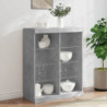 Sideboard mit LED-Leuchten Betongrau 81x37x100 cm