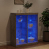 Sideboard mit LED-Leuchten Betongrau 81x37x100 cm