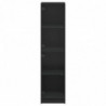 Highboard mit Glastüren Schwarz 35x37x142 cm