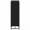 Highboard mit Glastüren Schwarz 35x37x120 cm