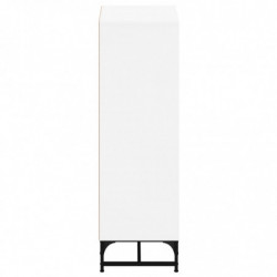 Highboard mit Glastüren Weiß 35x37x120 cm