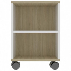 TV-Schrank Weiß Sonoma-Eiche 120x35x48 cm Holzwerkstoff