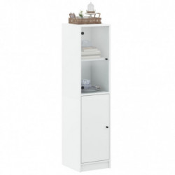 Highboard mit Glastür Weiß 35x37x142 cm