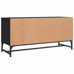 TV-Schrank mit Glastüren Schwarz 102x37x50 cm