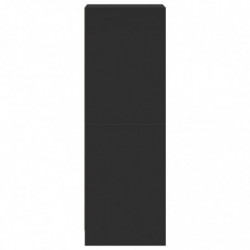 Highboard mit Glastüren Schwarz 35x37x109 cm