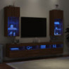 TV-Schränke mit LED-Leuchten 2 Stk. Braun Eiche-Optik