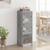 Highboard mit Glastüren Grau Sonoma 35x37x109 cm