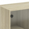 Beistellschrank mit Glastüren Sonoma-Eiche 68x37x75,5 cm