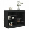 Sideboard mit LED-Leuchten Schwarz 81x37x67 cm