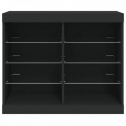 Sideboard mit LED-Leuchten Schwarz 81x37x67 cm