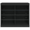 Sideboard mit LED-Leuchten Schwarz 81x37x67 cm