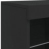 Sideboard mit LED-Leuchten Schwarz 81x37x67 cm