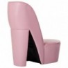 Stuhl in Stöckelschuh-Form Rosa Kunstleder