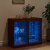 Sideboard mit LED-Leuchten Braun Eichen-Optik 81x37x67 cm