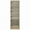 Highboard mit Glastüren Sonoma-Eiche 35x37x109 cm