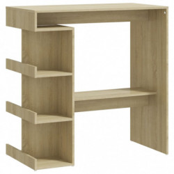 Bartisch mit Regal Sonoma-Eiche 100x50x101,5 cm Holzwerkstoff