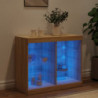 Sideboard mit LED-Leuchten Sonoma-Eiche 81x37x67 cm