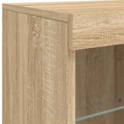 Sideboard mit LED-Leuchten Sonoma-Eiche 81x37x67 cm