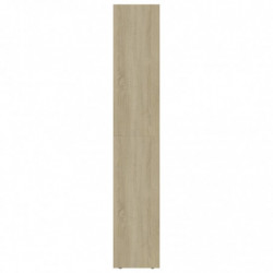 Bücherregal Weiß Sonoma-Eiche 36x30x171 cm Holzwerkstoff