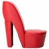 Stuhl in Stöckelschuh-Form Rot Kunstleder
