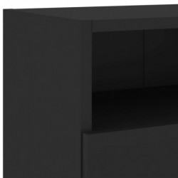 TV-Wandschränke 2 Stk. Schwarz 100x30x30 cm Holzwerkstoff