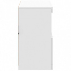 Sideboard mit LED-Leuchten Weiß 81x37x67 cm