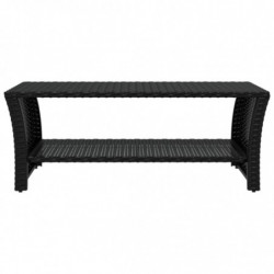 Couchtisch Schwarz 100x50x40 cm Poly Rattan