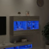 TV-Wandschrank mit LED-Leuchten Grau Sonoma 98,5x30x60,5 cm