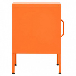 Nachttisch Orange 35x35x51 cm Stahl