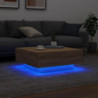 Couchtisch mit LED-Leuchten Sonoma-Eiche 80x80x31 cm