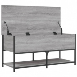 Sitzbank mit Stauraum Grau Sonoma 100x42,5x47 cm Holzwerkstoff