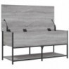 Sitzbank mit Stauraum Grau Sonoma 100x42,5x47 cm Holzwerkstoff