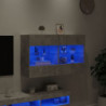 TV-Wandschrank mit LED-Leuchten Betongrau 98,5x30x60,5 cm