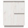 Sideboard Weiß 60x34x75 cm Massivholz Kiefer