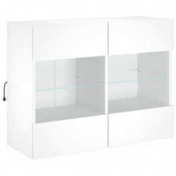 TV-Wandschrank mit LED-Leuchten Weiß 78,5x30x60,5 cm