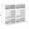 TV-Wandschrank mit LED-Leuchten Weiß 78,5x30x60,5 cm