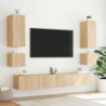 TV-Wandschrank mit LED-Leuchten Sonoma-Eiche 100x35x41 cm